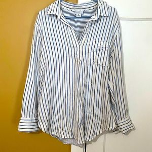 Liz Claiborne cotton pinstripe tunic Sz XL